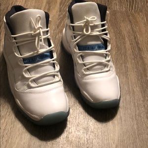 Patent Leather blue and white 11s